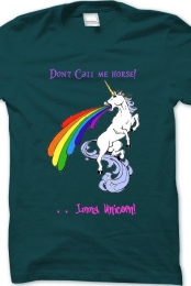 ''Don't Call Me Horse., Imma Unicorn!''Dark Blue Tee Women