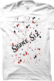 Red And Black Splatter White