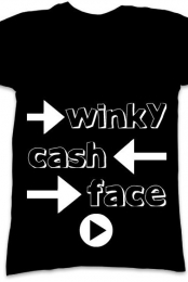 WinkyCashFace V-Neck! Bl...
