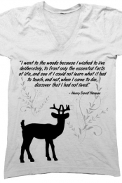 Thoreau Quote V-neck