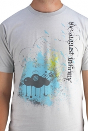 The August Infinity Grey Tee + FREE button