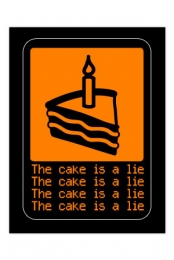 The cake is a lie Sticker