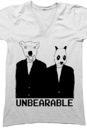Lne Drawing V Neck White...