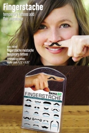Fingerstache Temporary Tattoos