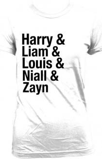 One Direction Names T-Shirt - White