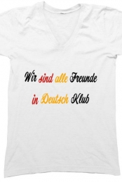 Wir sind alle Freunde in Deutsch Klub V-Neck