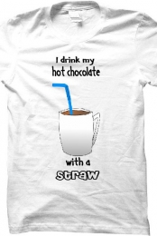 I drink my hot chocolate