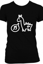 Girly Dino Tee (Black)