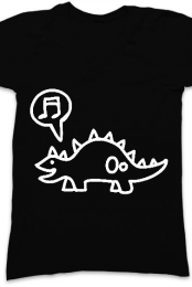 Snazzy Dino V-Neck (Black)