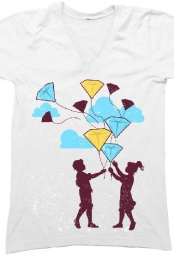 Balloons (white v-neck)