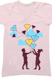 Balloons (pink v-neck)