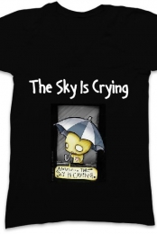 Sky Crying Womans V-neck