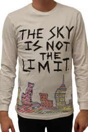 THE SKY IS NOT THE LIMIT (unisex white slim fit long sleeve)