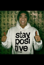 Stay Positive Hoodie (Wh...