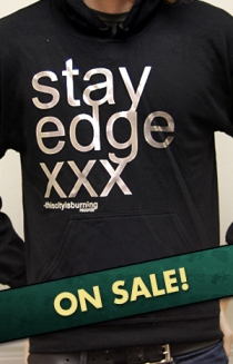 Stay Edge Silver Foil Hoodie (Black)