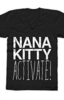 Nanakitty Activate! (Black V-Neck)