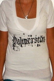 Logo Girl V-Neck (White)