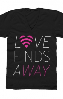 Love Finds A Way (Black V-Neck)