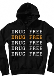 Drug Free Zip-up Hoodie ...