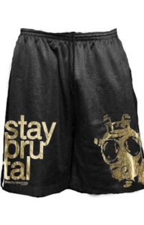Stay Brutal Gold Foil Shorts (Black)