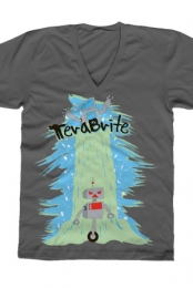 Robot V-Neck (Asphalt)