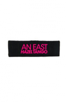 Headband w/ Pink Embroidery (Black)