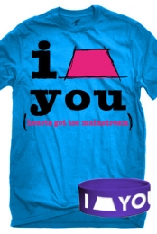 Hearts (Blue) + I Trapezoid You Wristband