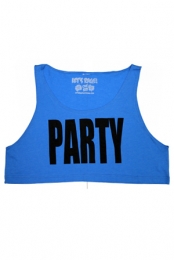 PARTY Crop Top (Blue)