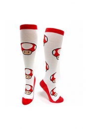 Red Mushroom Knee Highs - Nintendo