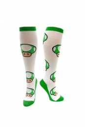 Green Mushroom Socks - Nintendo