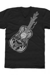 Six String (black v-neck)