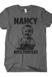 Nancy Hits Turtles (Charcoal)
