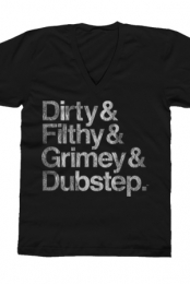 & Dubstep (Silver on Black V-Neck)