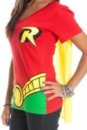 Batman and Robin Cape V-Neck