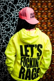 Neon Yellow Let's Fucking Rage Hoodie
