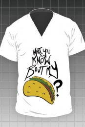 Taco (White V Neck)