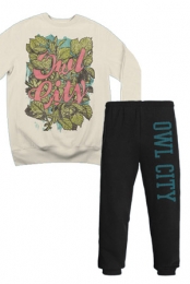 College Sweatpants + Leaves Crewneck