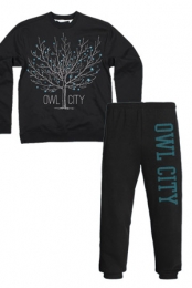 College Sweatpants + Snowflake Tree Crewneck