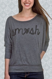 SM<3SH Flowy Long Sleeve Off Shoulder Tee