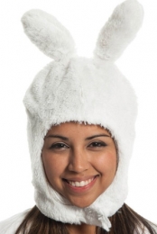 Fiona White Mascot Knit Hat