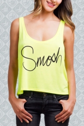 Yellow Highlighter Cropped Tank