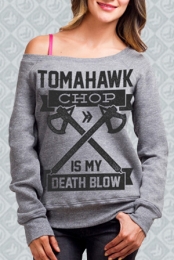 Death Blow Off-the-Shoulder Sweatshirt