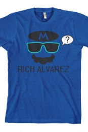 Mario Sunglasses/Mustache (Royal Blue)