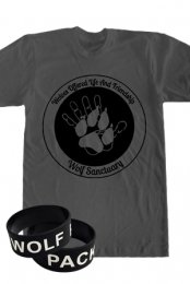 W.O.L.F Sanctuary Charity Shirt + Wolf Pack Wristband