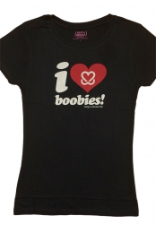 I Love Boobies! Tee - Black
