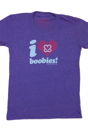 I Love Boobies! Tee - Tri-Purple