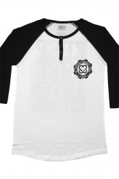 Sophomore Henley - White/Black