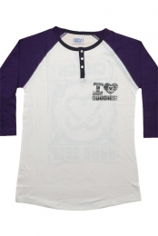 Greenfield Henley - White/Purple