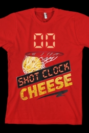 Shot Clock Cheese Tee (Red) - Chris Smoove