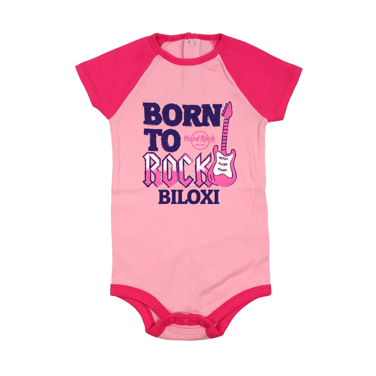 Rock Shop Infant Colorblock Raglan Onesie Biloxi Hotel